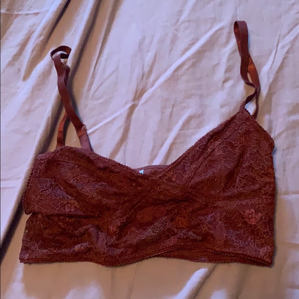 Lace Maroon Bralette